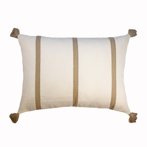 Product with title Canvas Stripe Pillow - YPWCS2216-TAN