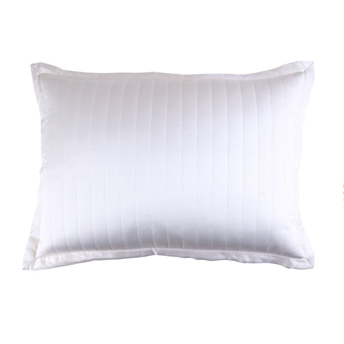 Product with title Charmeuse Channel Quilt Sham - SHNQK-WHI