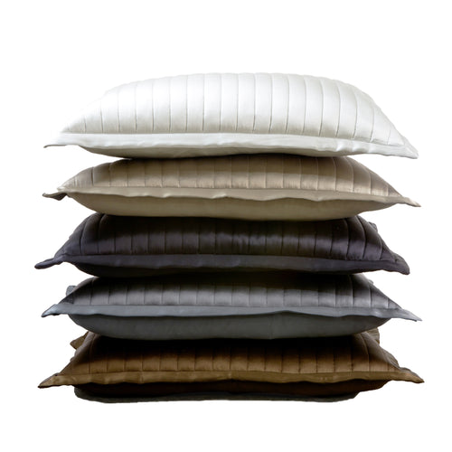 Product with title Charmeuse Channel Quilt Pillow - PWNQ3630-WHI