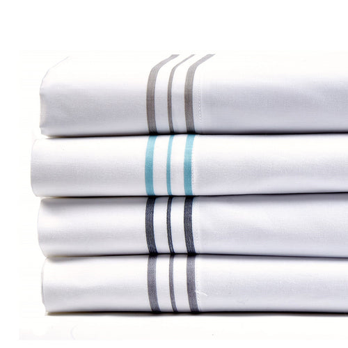 Product with title Hem Stripe Sheet Set - YSETSSCSQ-WHI-TAU