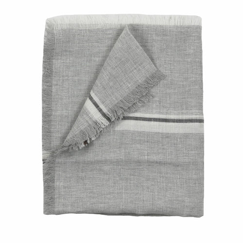 Product with title Linen Wool Stripe Throw - THLW-GRY
