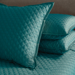 Product with title Double Diamond Coverlet Set - Teal