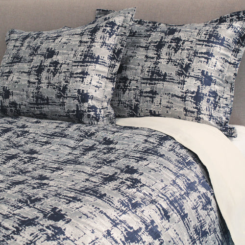 Product with title Scratch Duvet Set - Navy/Silver