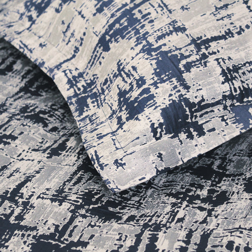Product with title Scratch Duvet Set - Navy/Silver