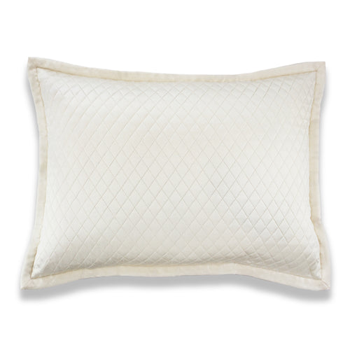 Product with title Charmeuse Quilted Sham - SHCQE-IVO