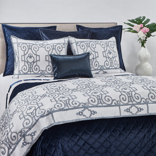 Product with title Velvet-Coverlet-Set-Navy - YSETCOQVK-NAV